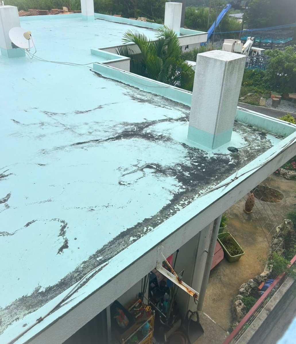 屋上防水工事 施工前 沖縄